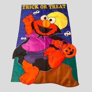 Elmo trick or treat Halloween yard flag